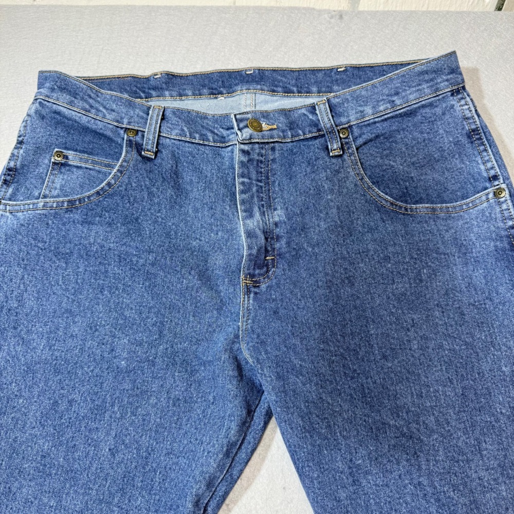 Wrangler Rugged Wear‎ Jeans Men 36x29 Blue Straight Leg Cotton Blend Casual Work